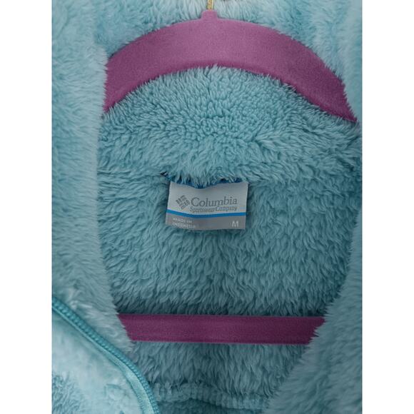 Columbia Benton Springs Fleece Performance Jacket‎ Womens Medium Light Teal Blue - Picture 5 of 11